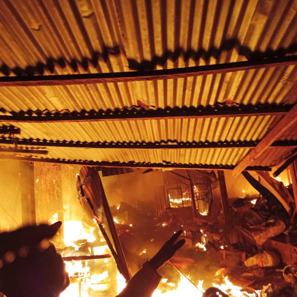 Incendie dans le pavillon Oti du Cetef